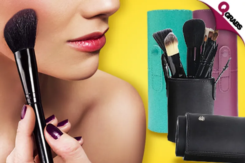 For QR55 Start Fresh with a Matching Set of Makeup Brushes & Case - Choose from 3 Adorable Colors! (QR250 Value)
